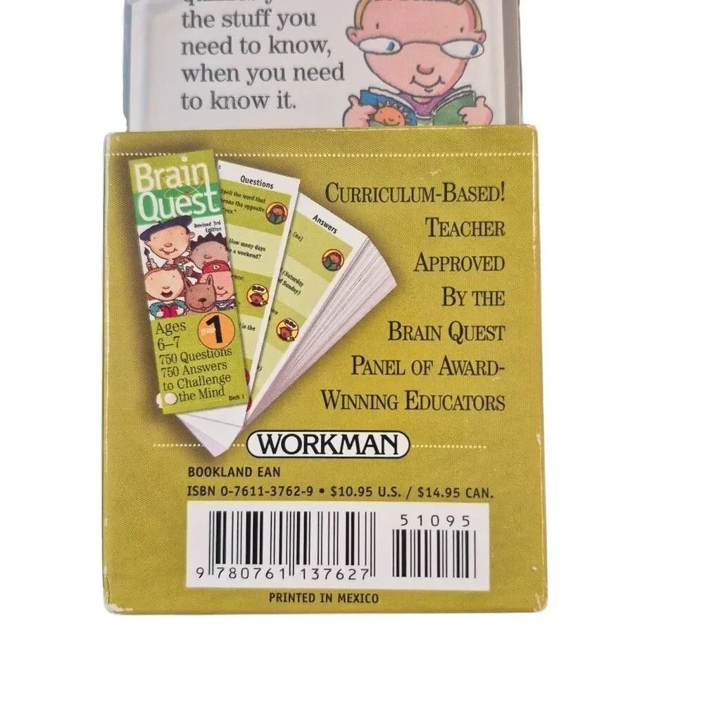 Brain Quest Grade 1 Educational Flashcard Deck (Ages 6–7)